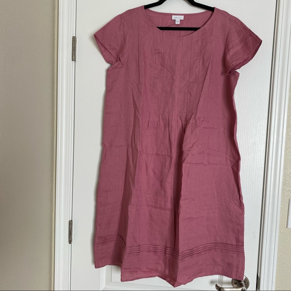 J. Jill shirt sleeve linen dress